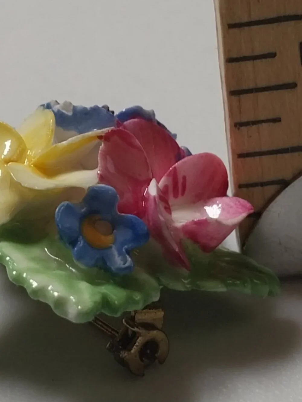 Vintage Coalbrook China Porcelain Bouquet Brooch/Pin Made in England